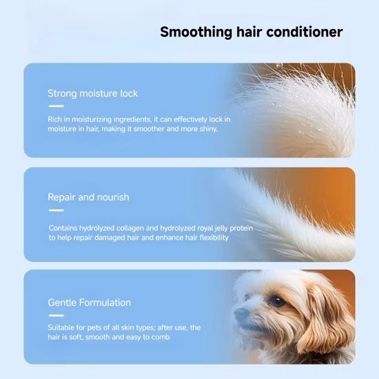 すべて天然成分を使用した犬、子犬、猫用の 2 in 1 ペット シャンプー & コンディショナー